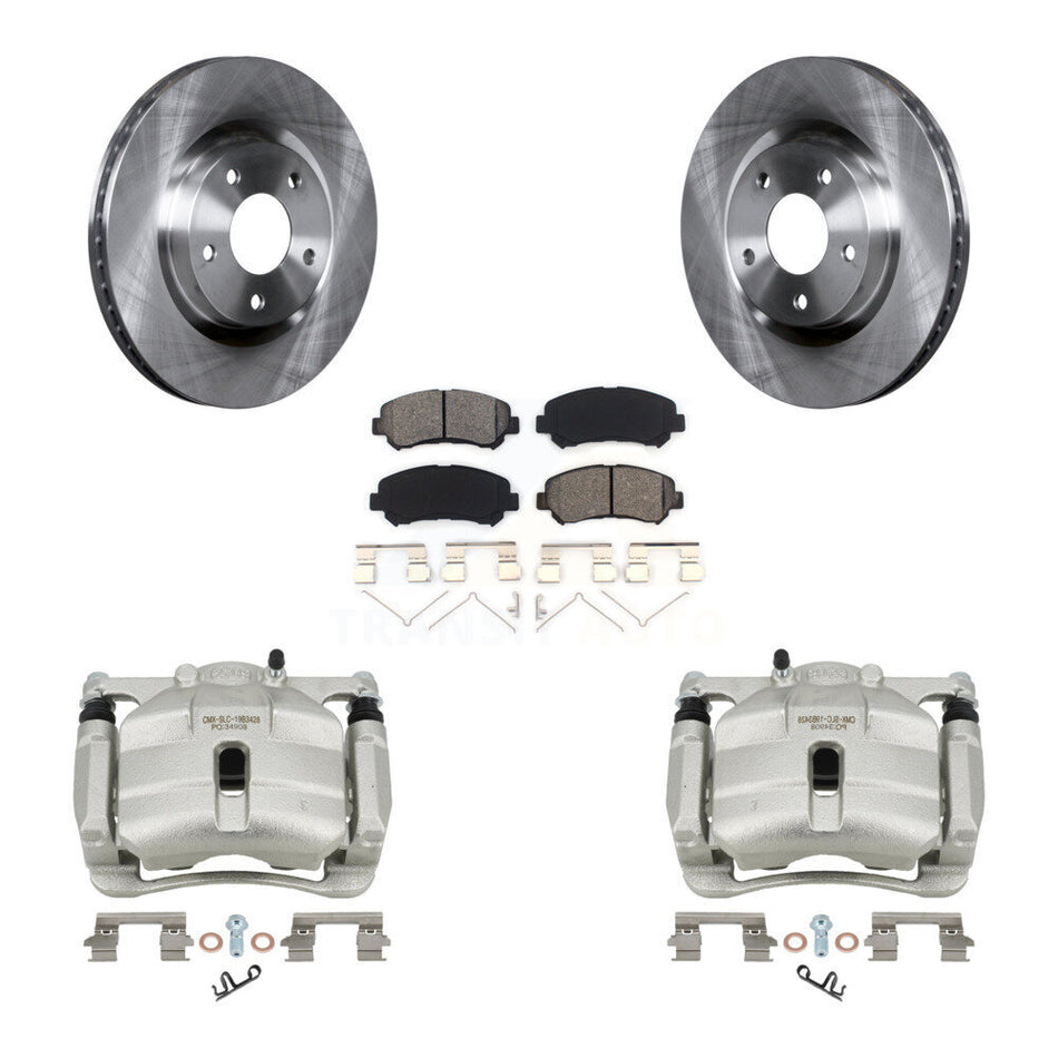 Front Disc Brake Caliper Rotors And Semi-Metallic Pads Kit For Nissan Rogue Select KC8-100198S