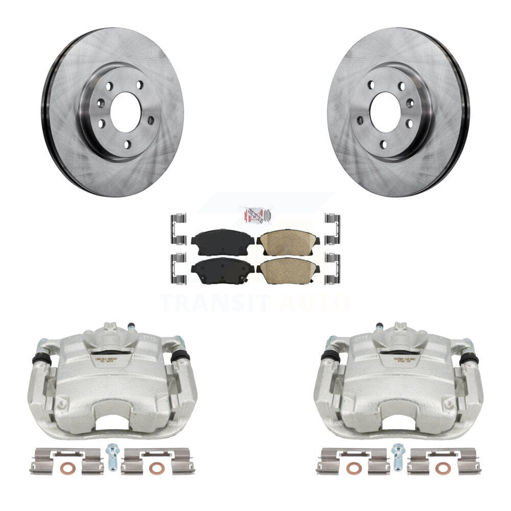 Front Disc Brake Caliper Rotors And Ceramic Pads Kit For Chevrolet Cruze Buick Verano Volt Orlando KC8-100199N by Transit Auto