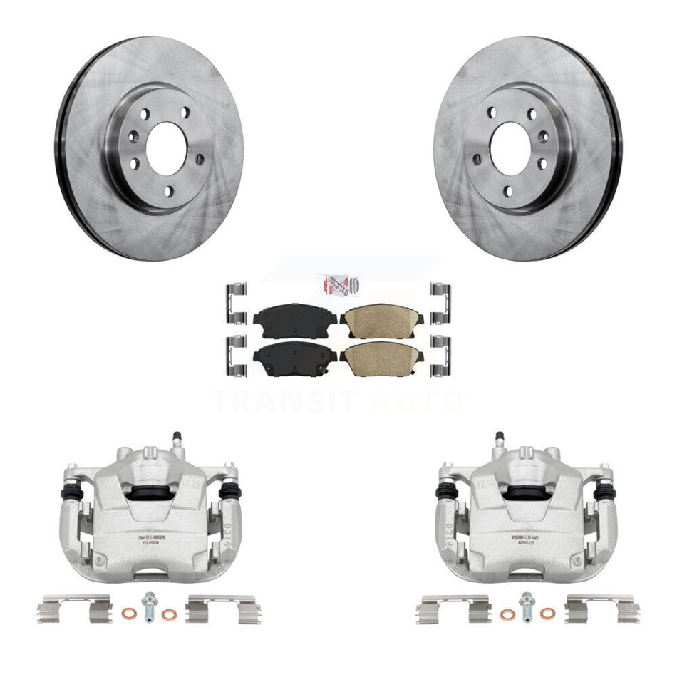 Front Disc Brake Caliper Rotors And Ceramic Pads Kit For Chevrolet Cruze Buick Verano Volt Orlando KC8-100199N