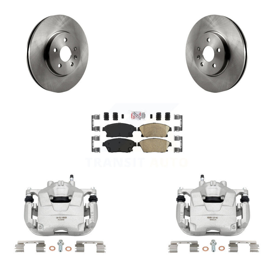 Front Disc Brake Caliper Rotors And Ceramic Pads Kit For 2013-2017 Buick Encore Chevrolet Trax KC8-100200N