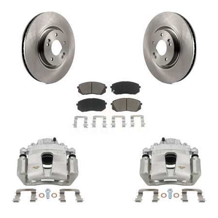Front Brake Caliper Rotor Ceramic Pad Kit For Hyundai Sonata With Electric Parking KC8-100201C