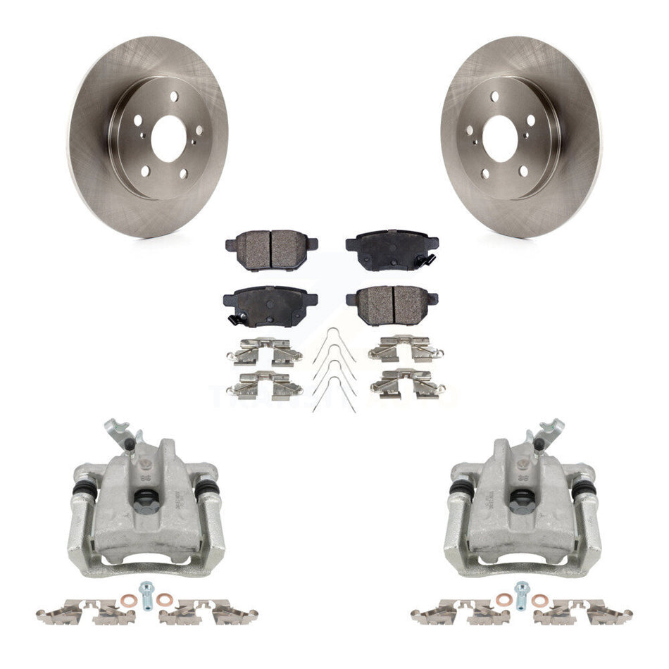 Rear Disc Brake Caliper Rotors And Ceramic Pads Kit For Toyota Matrix KC8-100201T
