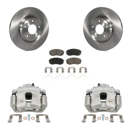 Front Brake Caliper Rotor Ceramic Pad Kit For Hyundai Sonata Kia Kona Electric Optima EV KC8-100202C