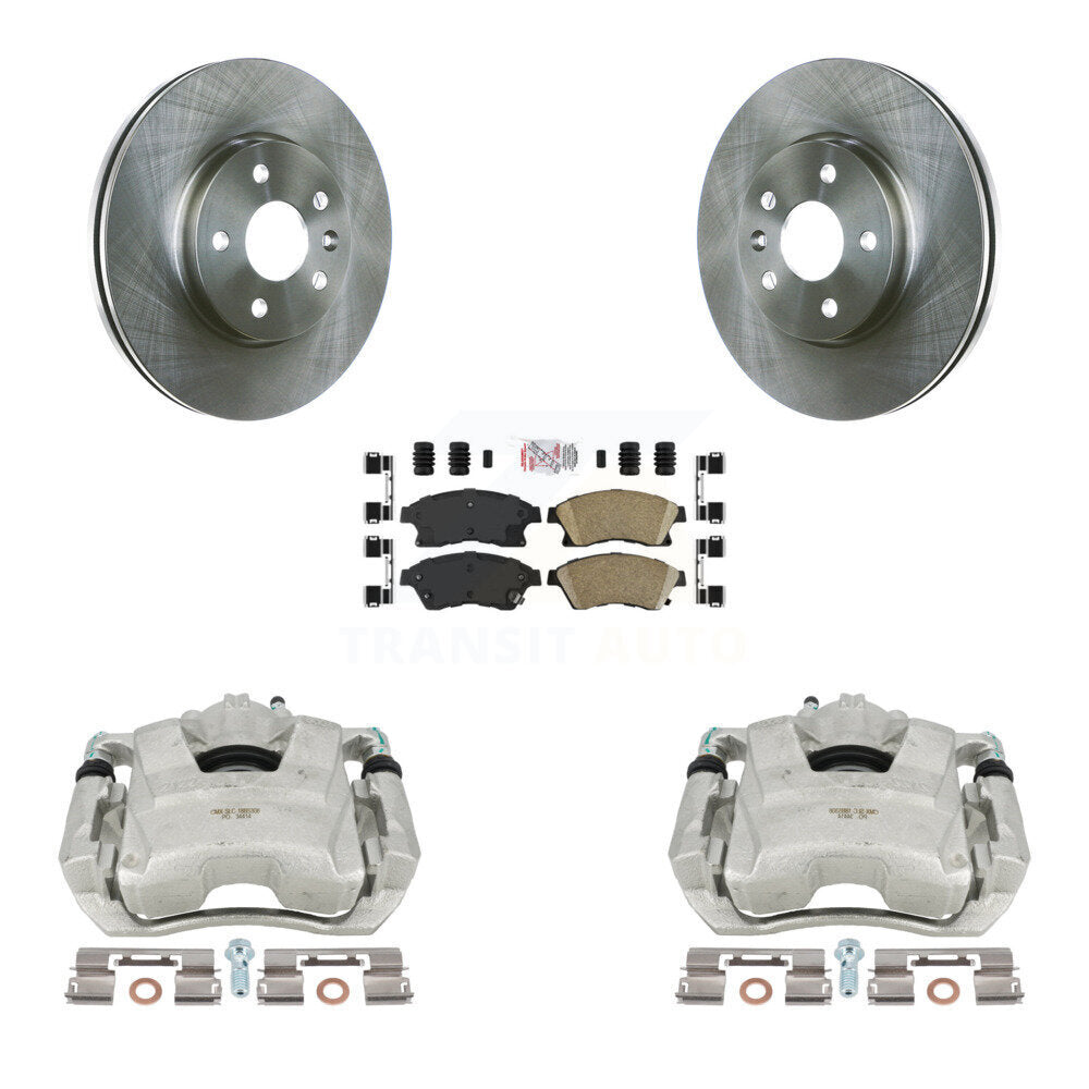 Front Disc Brake Caliper Rotors And Ceramic Pads Kit For Chevrolet Cruze Sonic Limited KC8-100202N by Transit Auto