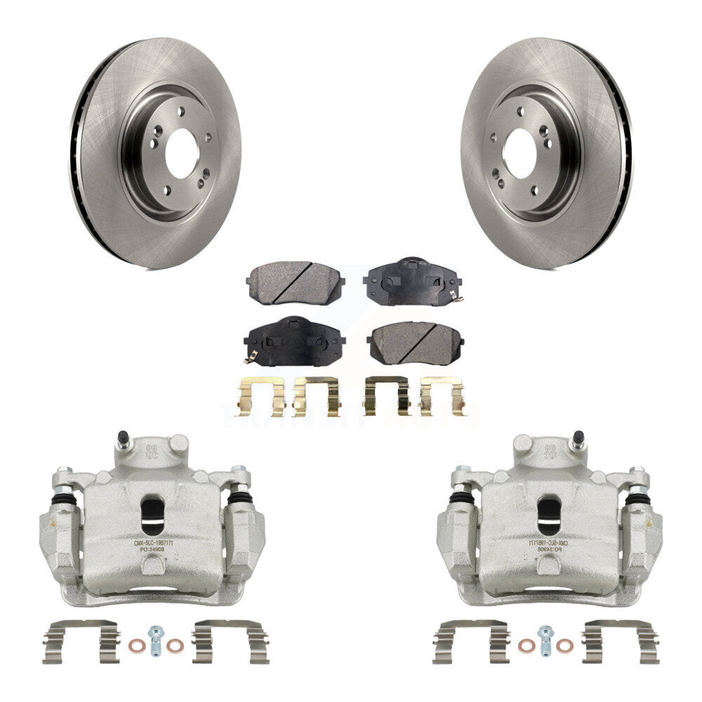 Front Disc Brake Caliper Rotors And Semi-Metallic Pads Kit For Hyundai Sonata KC8-100202P