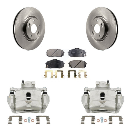 Front Disc Brake Caliper Rotors And Semi-Metallic Pads Kit For Hyundai Sonata KC8-100202P
