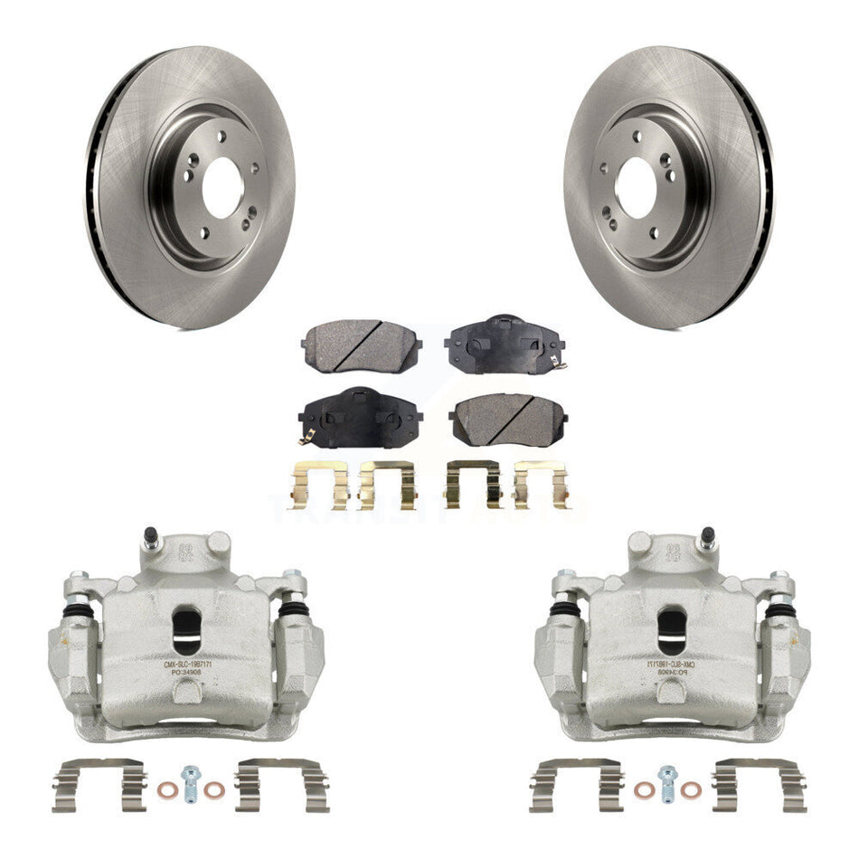 Front Disc Brake Caliper Rotors And Semi-Metallic Pads Kit For Hyundai Sonata KC8-100202P