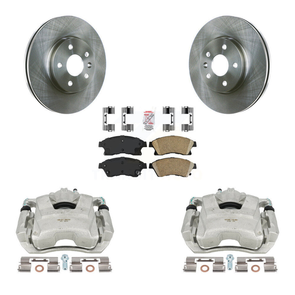 Front Disc Brake Caliper Rotors And Ceramic Pads Kit For Chevrolet Cruze Sonic Limited KC8-100203N by Transit Auto