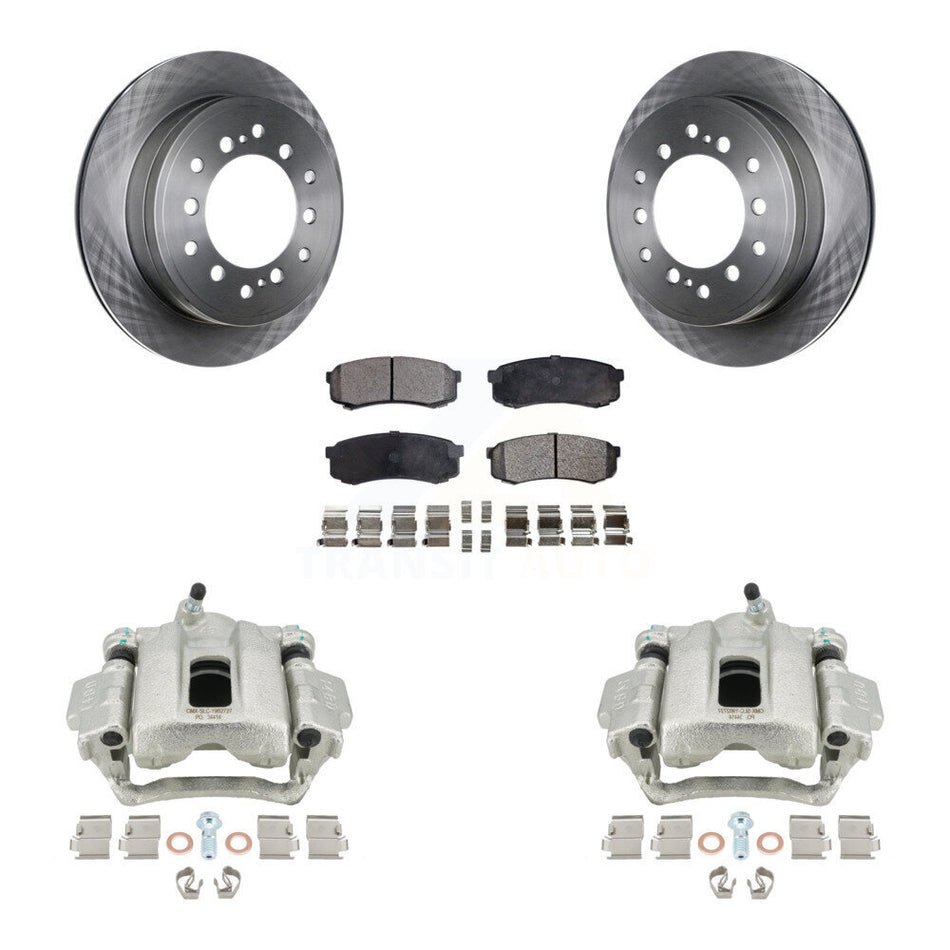 Rear Disc Brake Caliper Rotors And Ceramic Pads Kit For 2010-2014 Toyota FJ Cruiser KC8-100203T