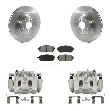 Front Brake Caliper Rotor Semi-Metallic Pad Kit For Subaru Legacy 2.5L with Turbocharged KC8-100204S