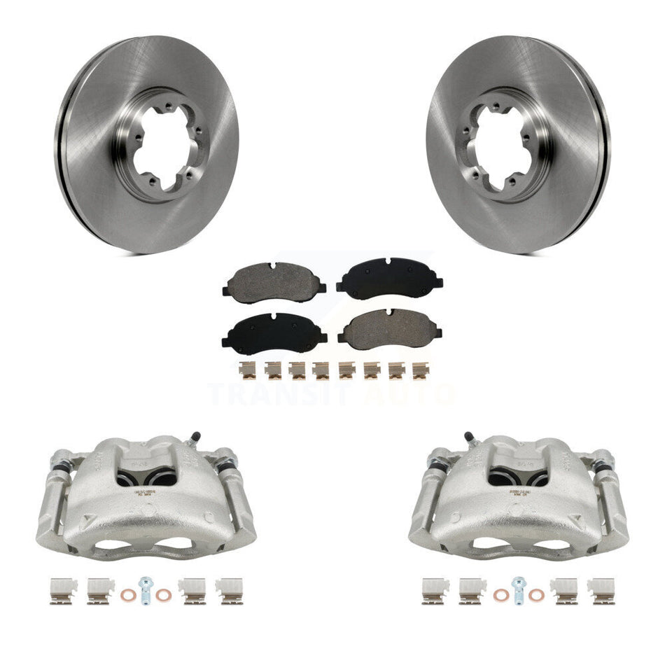 Front Disc Brake Caliper Rotors & Semi-Metallic Pad Kit For Ford Transit-250 Transit-150 KC8-100205S