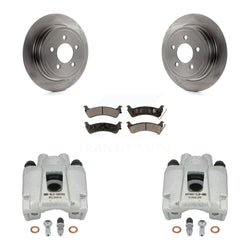 Rear Disc Brake Caliper Rotors And Ceramic Pads Kit For Ford Explorer Sport Trac KC8-100205T