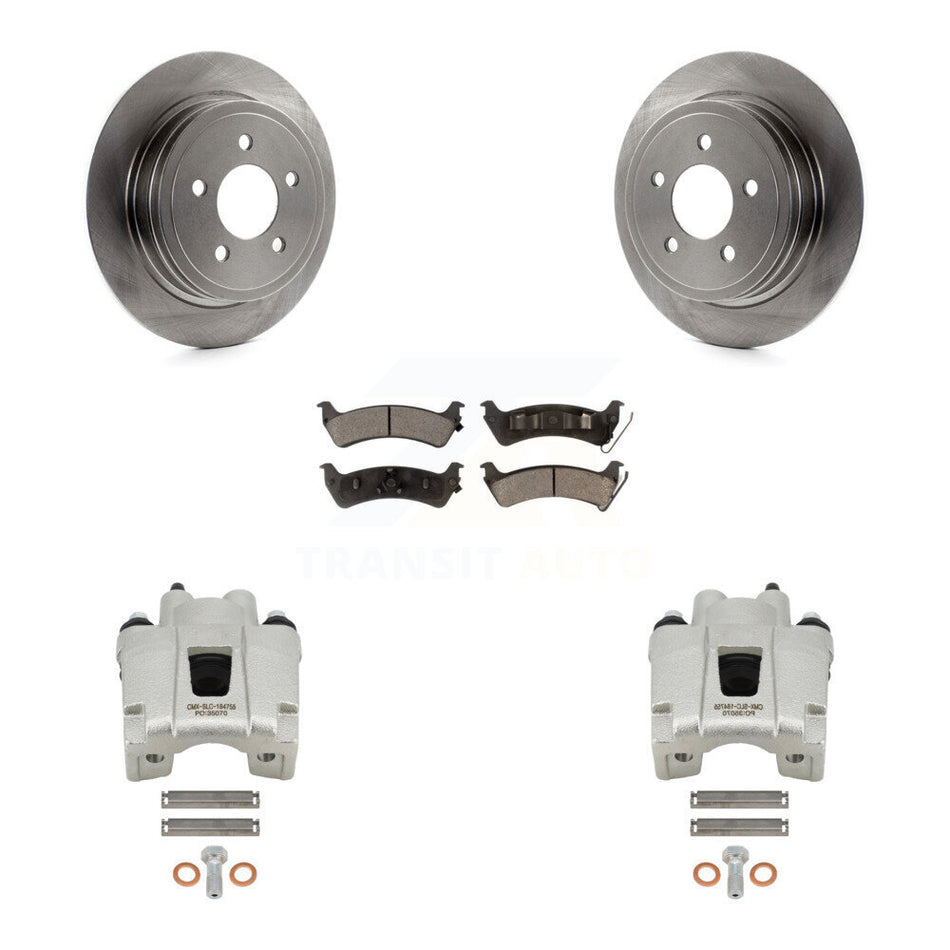 Rear Disc Brake Caliper Rotors And Ceramic Pads Kit For Ford Explorer Sport Trac KC8-100205T