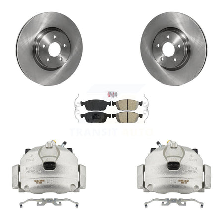 Front Brake Caliper Rotors & Ceramic Pad Kit For Ford Escape Transit Connect Lincoln MKC KC8-100206N