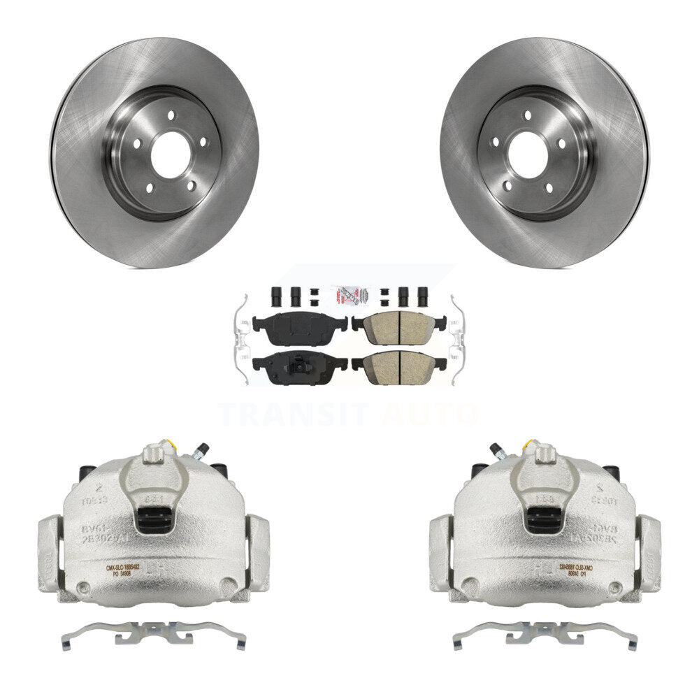 Front Brake Caliper Rotors & Ceramic Pad Kit For Ford Escape Transit Connect Lincoln MKC KC8-100207N