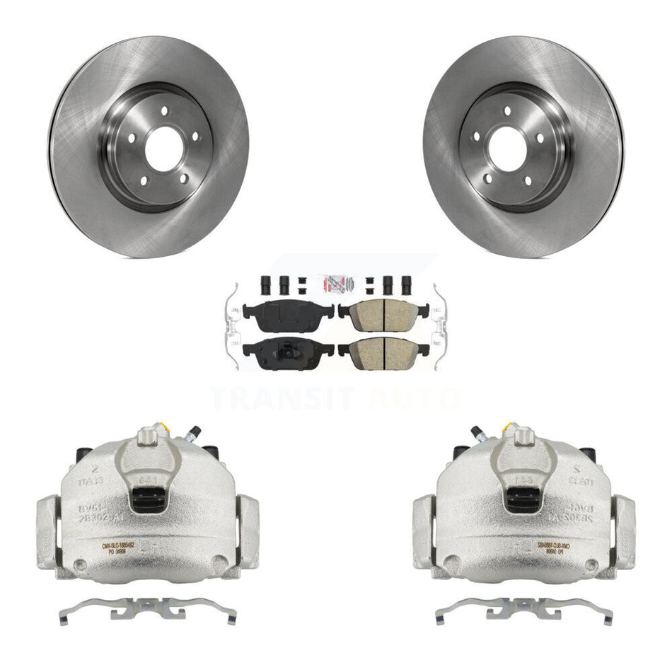 Front Brake Caliper Rotors & Ceramic Pad Kit For Ford Escape Transit Connect Lincoln MKC KC8-100207N
