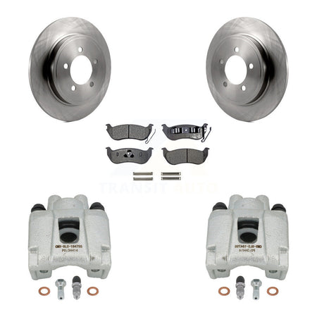 Rear Disc Brake Caliper Rotors And Ceramic Pads Kit For Ford Explorer Sport Trac Mercury Mountaineer KC8-100208T by Transit Auto