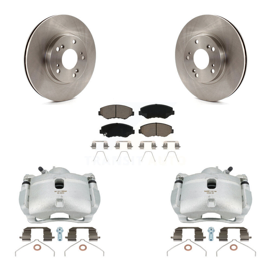 Front Disc Brake Caliper Rotors And Ceramic Pads Kit For 2002-2004 Honda CR-V KC8-100210C by Transit Auto