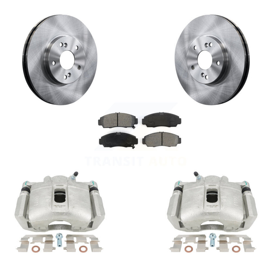 Front Disc Brake Caliper Rotors And Semi-Metallic Pads Kit For Honda Accord Acura TL TSX CL KC8-100210S by Transit Auto