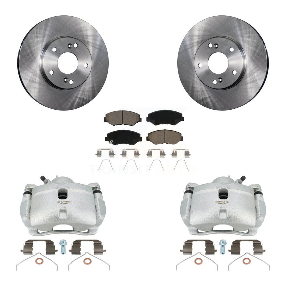 Front Disc Brake Caliper Rotors And Ceramic Pads Kit For 2003-2011 Honda Element KC8-100211C by Transit Auto