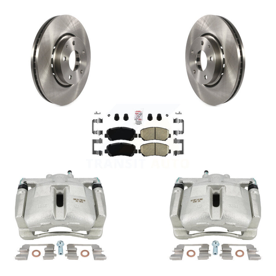 Front Disc Brake Caliper Rotors And Ceramic Pads Kit For Mazda CX-5 KC8-100211N