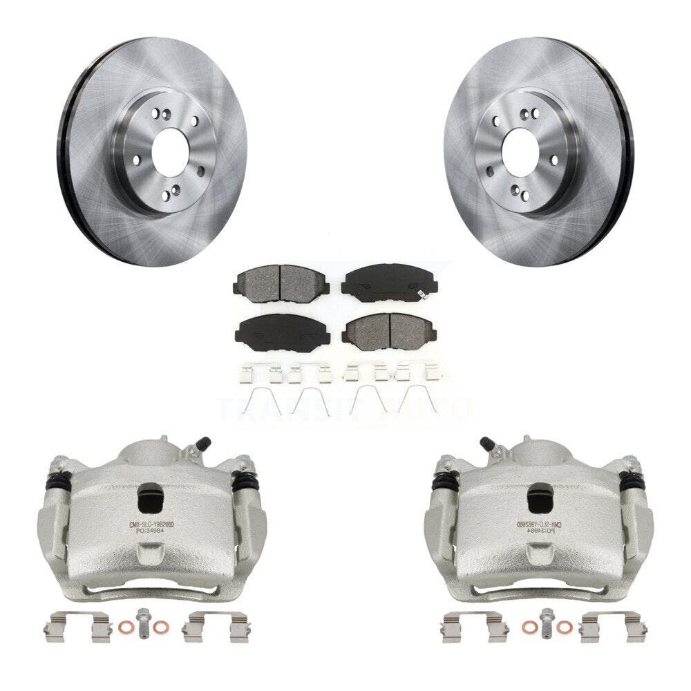 Front Disc Brake Caliper Rotors And Semi-Metallic Pads Kit For Honda Accord KC8-100212S