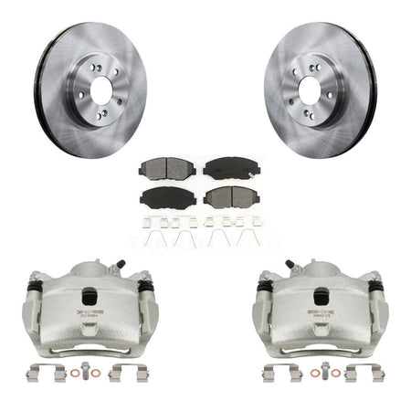 Front Disc Brake Caliper Rotors And Semi-Metallic Pads Kit For Honda Accord KC8-100212S