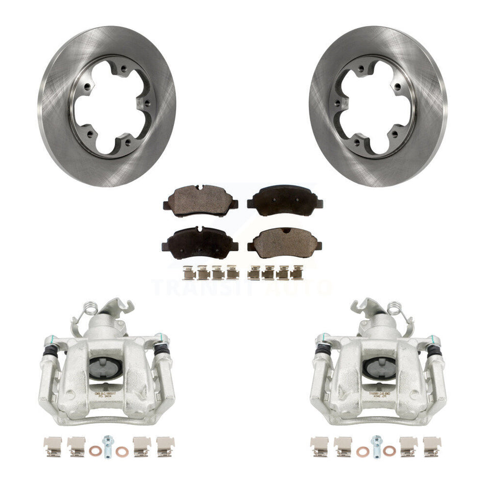Rear Brake Caliper Rotor Ceramic Pad Kit For Ford Transit-250 Transit-150 Transit-350 HD KC8-100212T