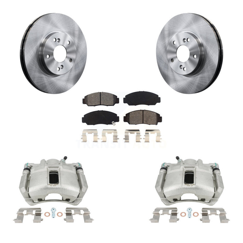 Front Disc Brake Caliper Rotors And Semi-Metallic Pads Kit For Honda Accord KC8-100213S by Transit Auto