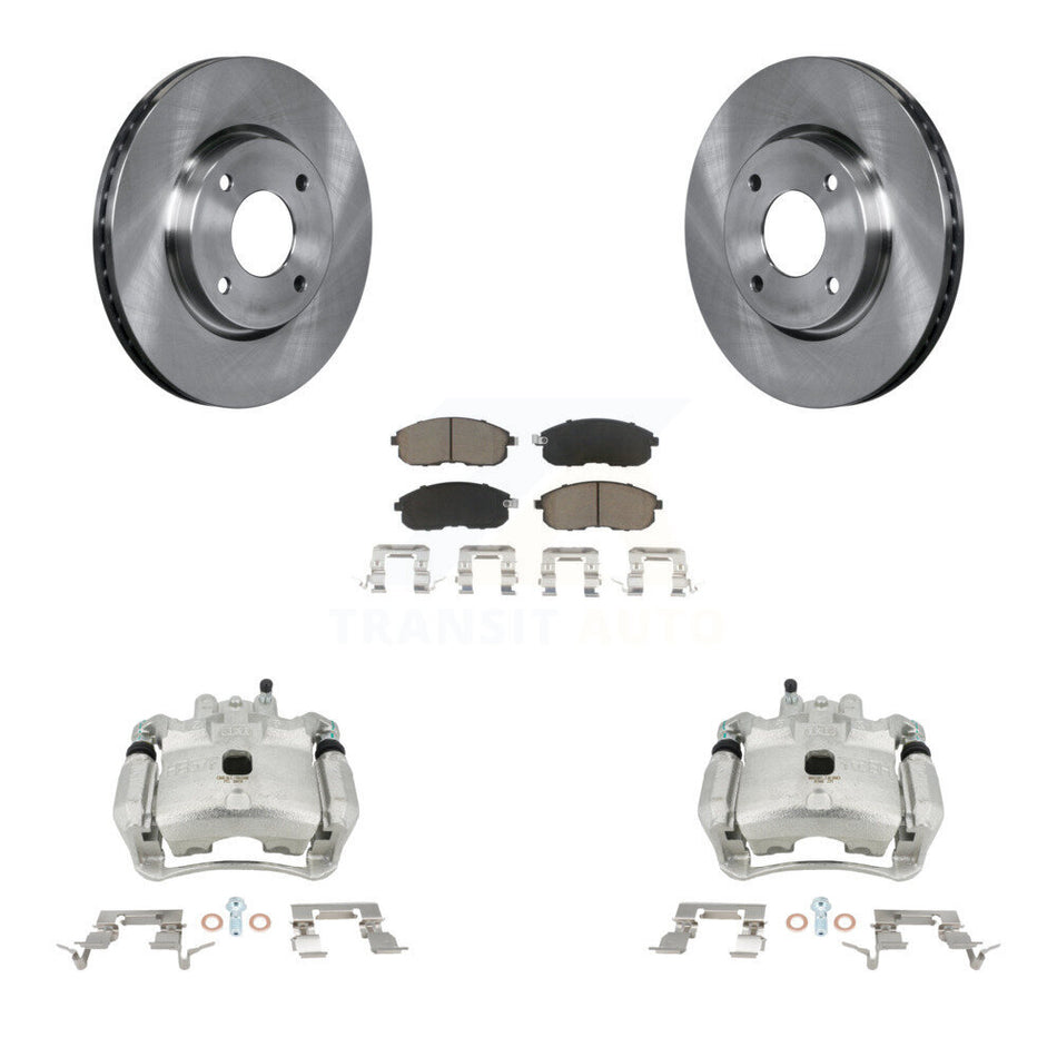 Front Disc Brake Caliper Rotors And Ceramic Pads Kit For Nissan Sentra KC8-100215C by Transit Auto