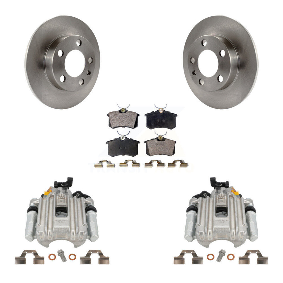 Rear Disc Brake Caliper Rotors And Ceramic Pads Kit For Volkswagen Jetta City KC8-100215T