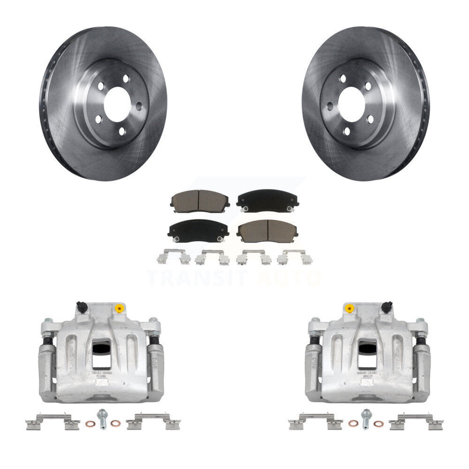 Front Disc Brake Caliper Rotor Ceramic Pad Kit For Chrysler 300 Dodge Charger Challenger KC8-100216C