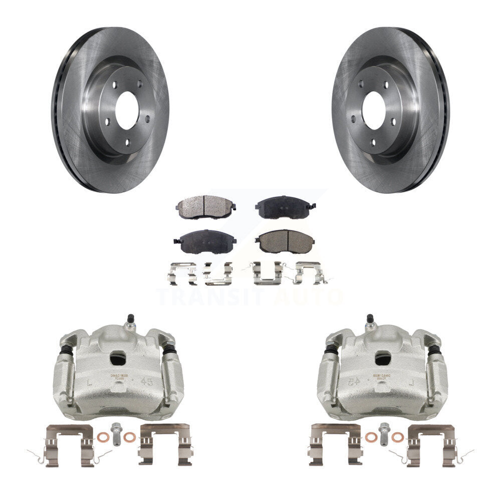 Front Disc Brake Caliper Rotors And Semi-Metallic Pads Kit For Nissan Altima KC8-100217P