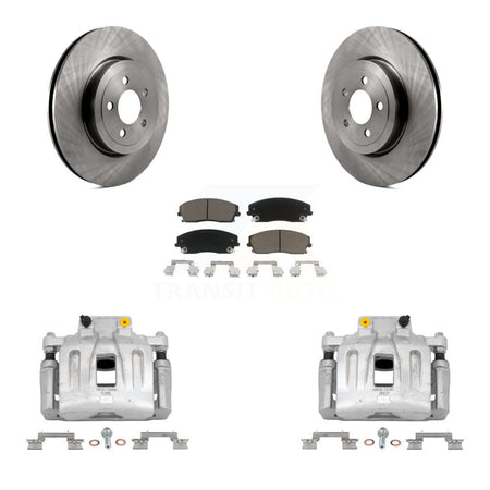 Front Disc Brake Caliper Rotors And Ceramic Pads Kit For Dodge Charger KC8-100218C