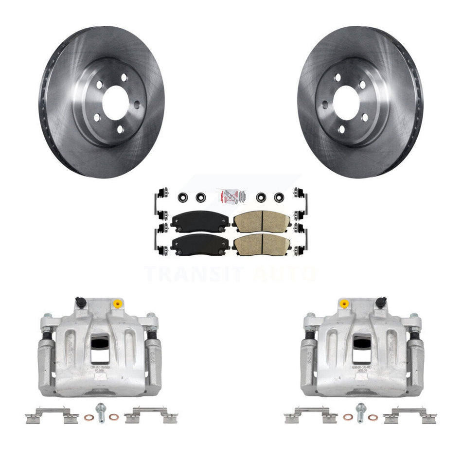 Front Disc Brake Caliper Rotor Ceramic Pad Kit For Chrysler 300 Dodge Charger Challenger KC8-100218N