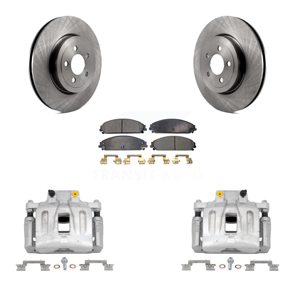 Front Disc Brake Caliper Rotors And Semi-Metallic Pad Kit For Chrysler 300 Dodge Charger KC8-100221P