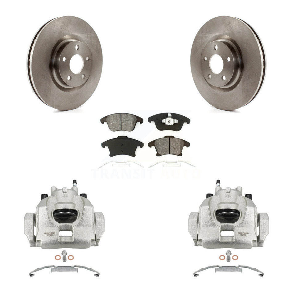 Front Brake Caliper Rotor & Semi-Metallic Pad Kit For 19-20 Ford Police Responder Hybrid KC8-100221S