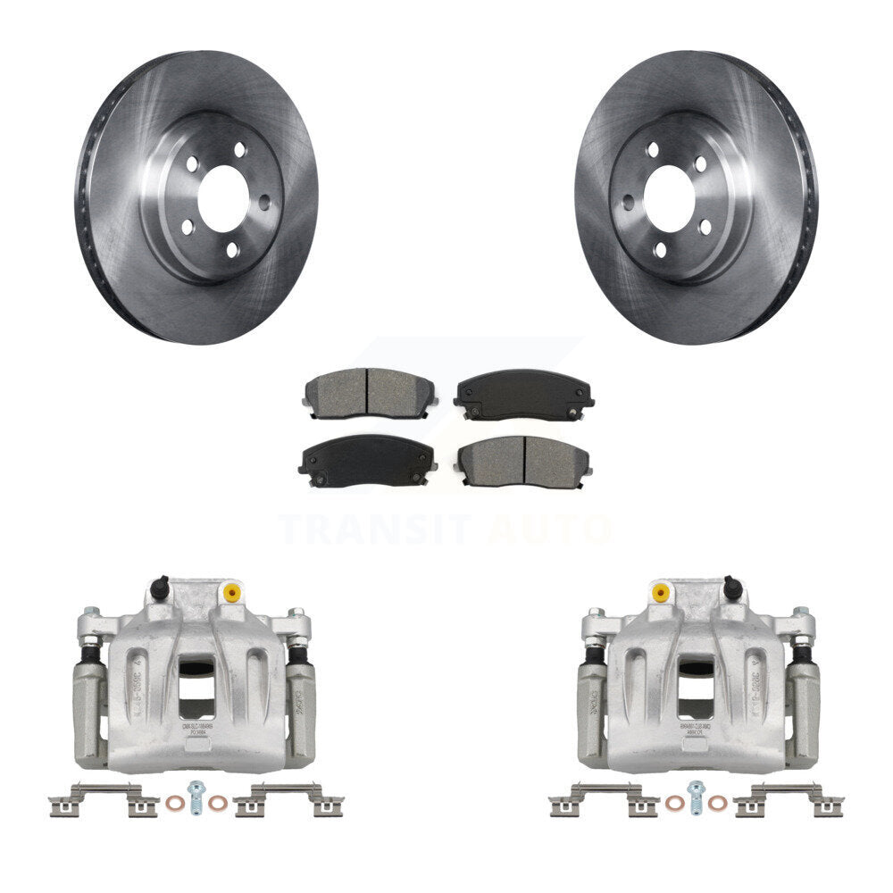 Front Brake Caliper Rotors & Semi-Metallic Pad Kit For Dodge Chrysler 300 Charger Magnum KC8-100222S