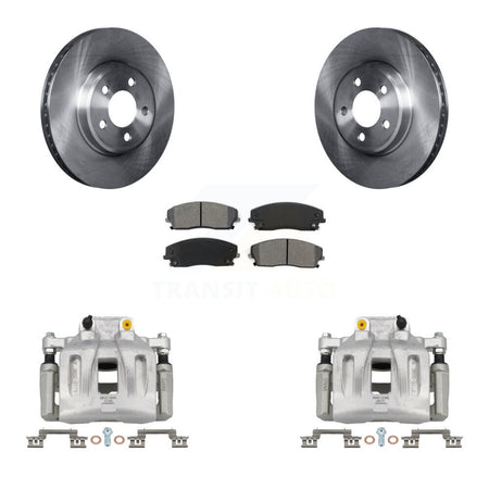 Front Brake Caliper Rotors & Semi-Metallic Pad Kit For Dodge Chrysler 300 Charger Magnum KC8-100222S