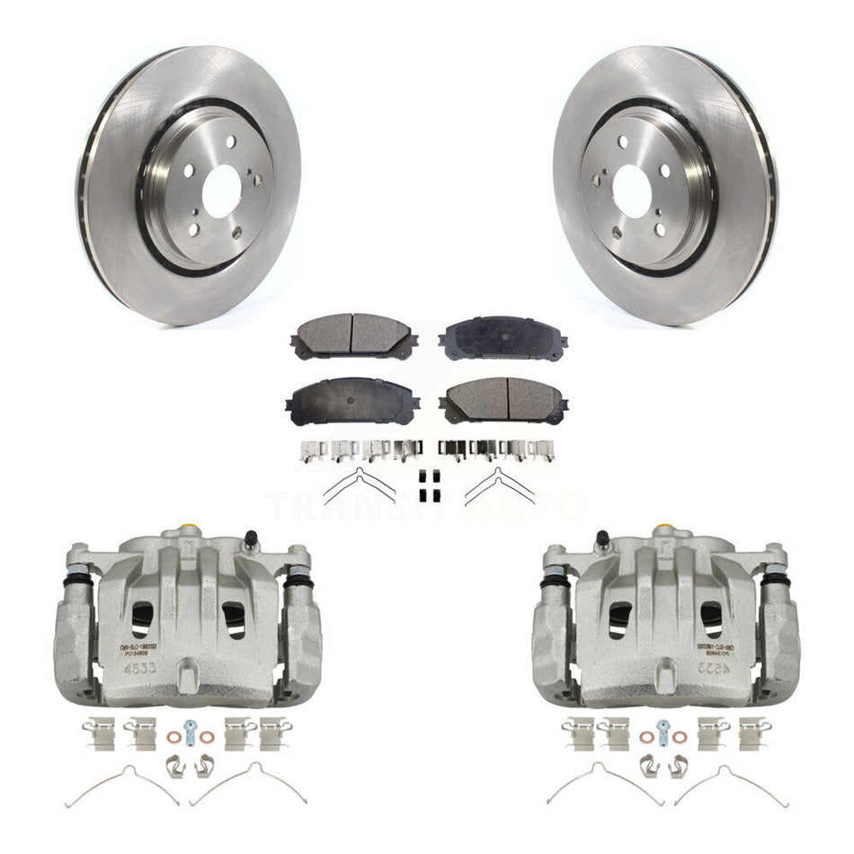 Front Disc Brake Caliper Rotor & Semi-Metallic Pad Kit For 2022 Lexus NX350h NX350 NX250 KC8-100223P
