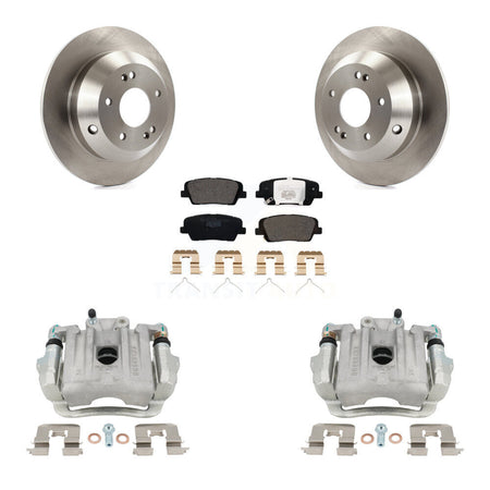 Rear Brake Caliper Rotor Ceramic Pad Kit For 14-15 Kia Sorento With Red Painted Calipers KC8-100223T