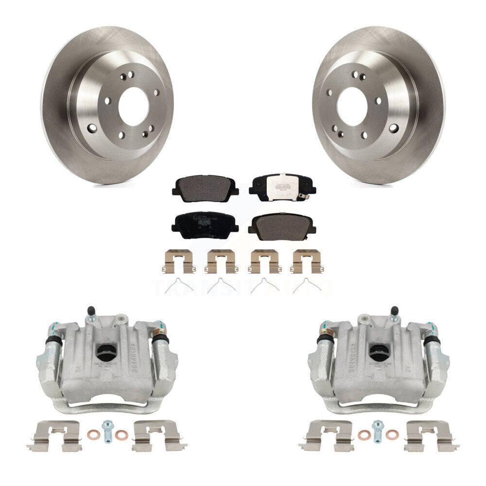 Rear Disc Brake Caliper Rotor And Ceramic Pad Kit For Kia Sorento Hyundai Santa Fe Sport KC8-100224T