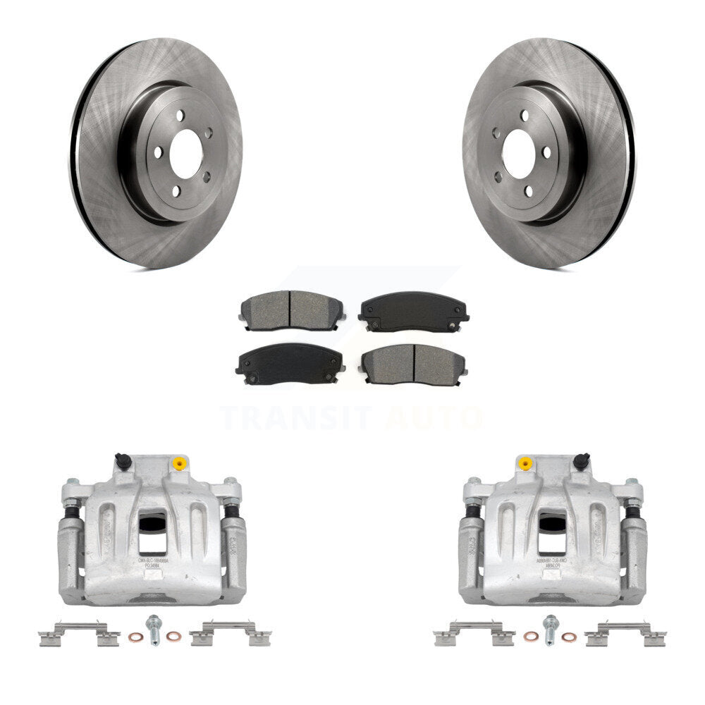 Front Disc Brake Caliper Rotors And Semi-Metallic Pads Kit For Dodge Charger KC8-100225S