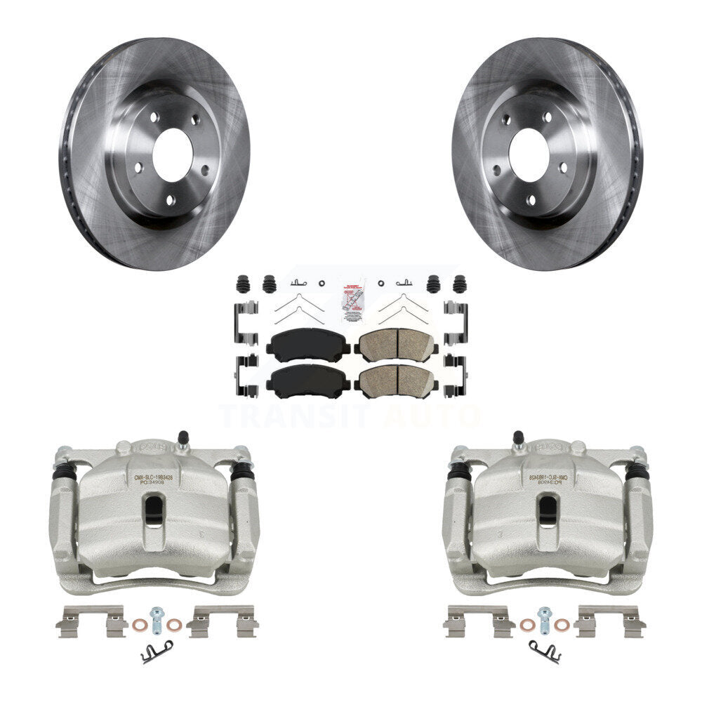 Front Disc Brake Caliper Rotors And Ceramic Pads Kit For Nissan Rogue Select KC8-100226N