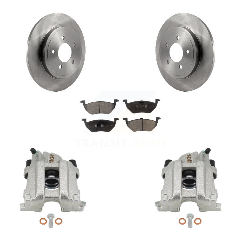 Rear Brake Caliper Rotor & Ceramic Pad Kit For Ford Escape Mazda Tribute Mercury Mariner KC8-100228T