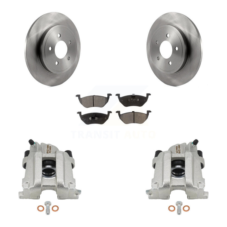 Rear Brake Caliper Rotor & Ceramic Pad Kit For Ford Escape Mazda Tribute Mercury Mariner KC8-100228T
