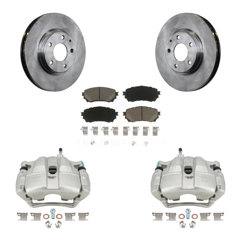 Front Disc Brake Caliper Rotors And Ceramic Pads Kit For Mazda 6 KC8-100229C