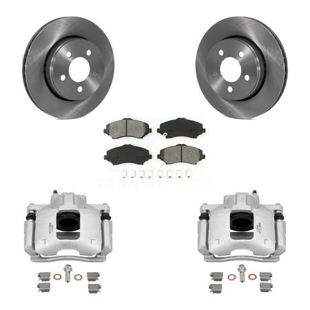 Front Disc Brake Caliper Rotors And Semi-Metallic Pads Kit For Dodge Nitro KC8-100229S