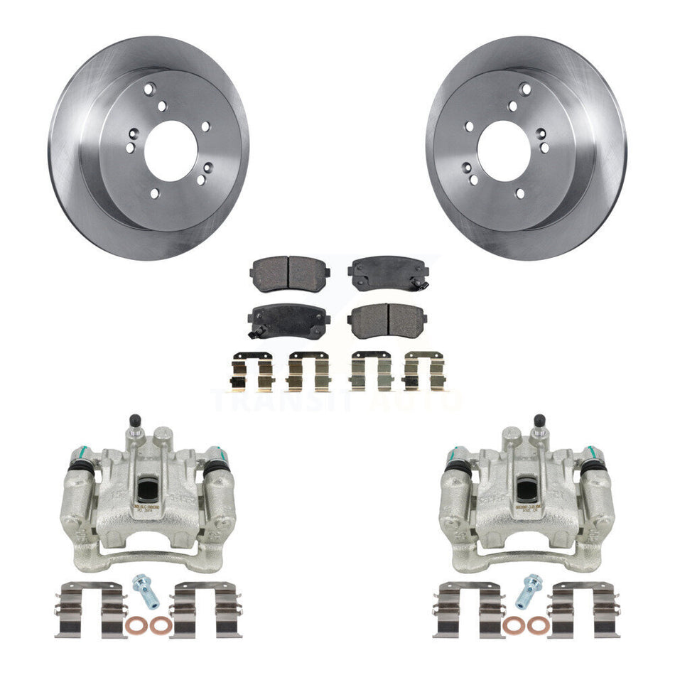 Rear Disc Brake Caliper Rotors And Ceramic Pads Kit For Hyundai Tucson Kia Sportage AWD KC8-100229T