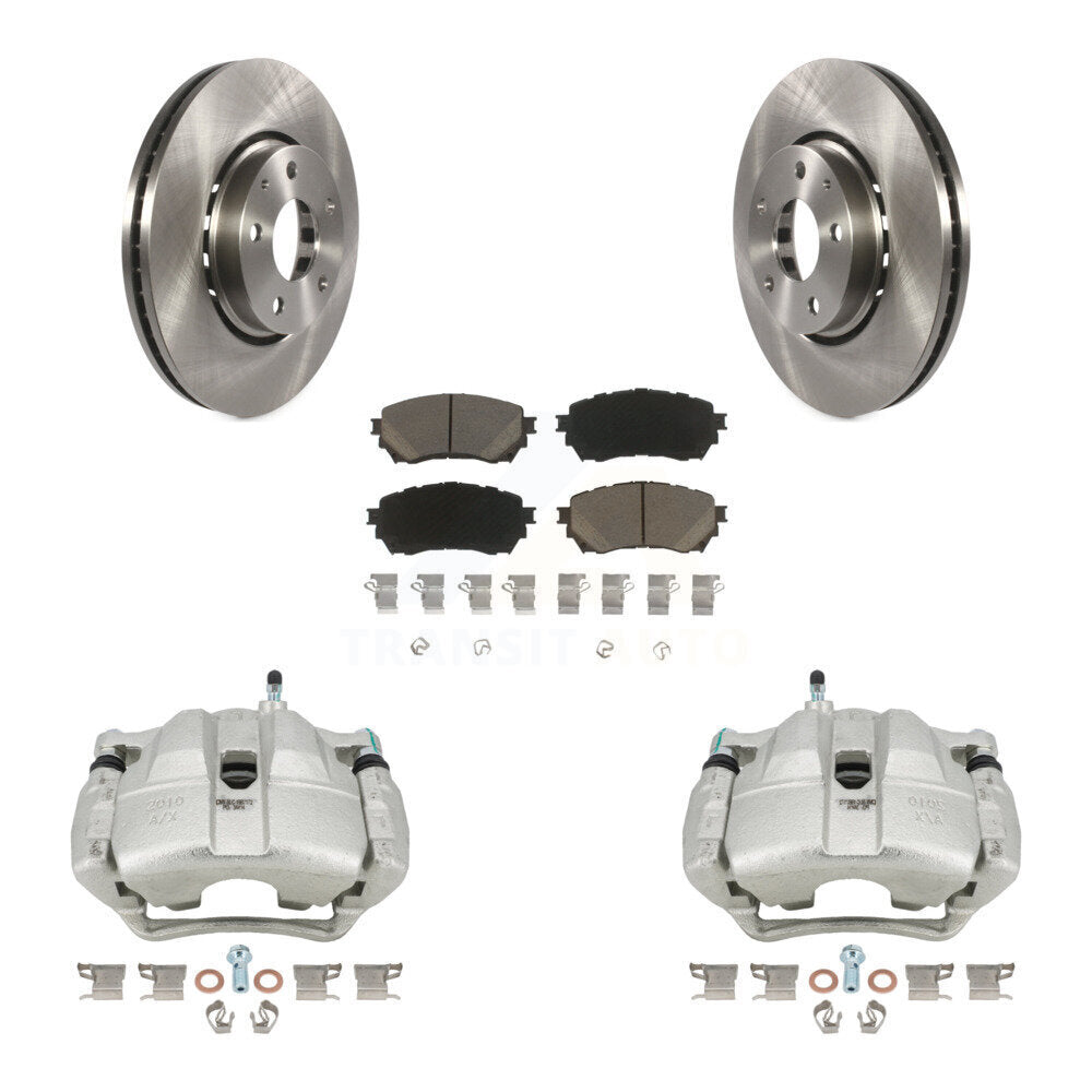 Front Disc Brake Caliper Rotor Ceramic Pad Kit For 2019-2021 Mazda 6 Naturally Aspirated KC8-100230C